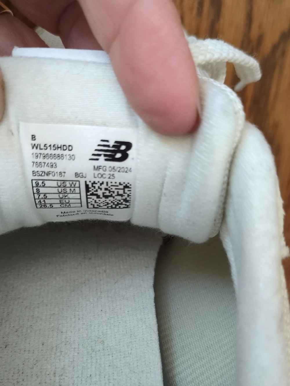 New Balance 515H White and Gray Athletic Lace-Up Sneakers